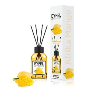 Betisoare odorizante pentru camera, Reed Diffuzer, cu miros de Mango African, Eyfel, 120 ml