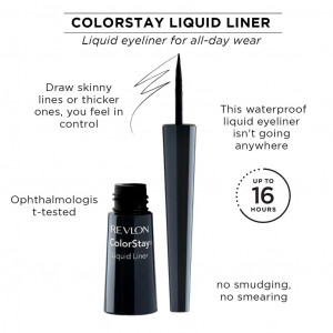 Eyeliner colorstay liquid liner blackest black revlon thumb 3 - 1001cosmetice.ro