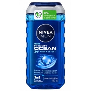 Nivea volume plumping spuma densa pentru volumul parului | Gel de dus 3 in 1, fresh ocean, nivea men, 250 ml | 1001cosmetice.ro