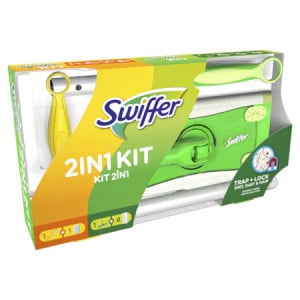 Kit de curatare 2 în 1 trap & lock cu mop, 8 lavete uscate si pămătuf, swiffer thumb 3 - 1001cosmetice.ro