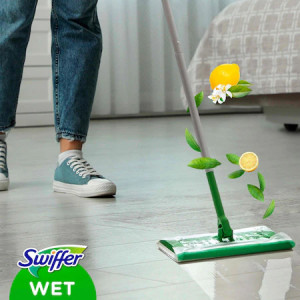 Kit de curatare dry + wet cu mop, 8 lavete uscate si 3 lavete umede, swiffer thumb 8 - 1001cosmetice.ro