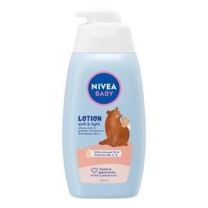 Ingrijire copii | Lotiune soft & light cu almond oil, vitamina b5, c, e, nivea baby, 500 ml | 1001cosmetice.ro