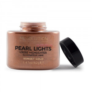 Makeup revolution pearl lights loose highligter sunset gold iluminator pudra thumb 2 - 1001cosmetice.ro