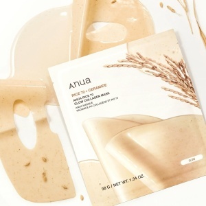 [Masca hidrogel coreeana pentru iluminare cu apa de orez, colagen si ceramide rice 70 glow collagen mask, anua, 34 g - 1001cosmetice.ro] [4]