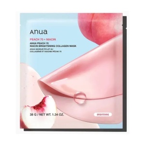 Produse cosmetice online - 1001cosmetice.ro | Masca hidrogel cu piersica, niacinamida, colagen si acid hialuronic peach 70 niacin brightening collagen mask anua, 34 g | 1001cosmetice.ro
