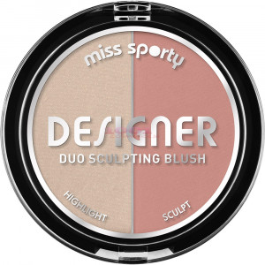 Miss sporty designer duo sculpting blush fard de obraz 100 peachy thumb 1 - 1001cosmetice.ro