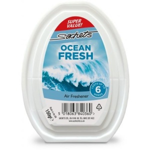 Odorizant de camera sub forma de gel, Ocean Fresh Sachets,150 g