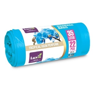 Saci menajeri cu aroma de Tropical Rain 35L, cu urechi, 22 buc., HD-LD, Luxia 4100
