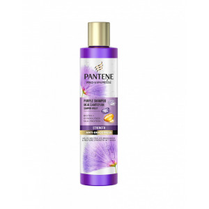 Sampon nuantator tonuri galbene, Pro-V Miracles Strength & Anti-Brassiness Purple, Pantene, 225 ml