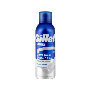 Spuma de ras cu ceai verde pentru ten sensibil, Gillette Series Revitalizing, 200 ml