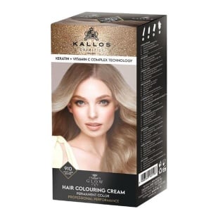 [Vopsea de par glow, 910 light ash blond, kallos, 130 ml - 1001cosmetice.ro] [1]