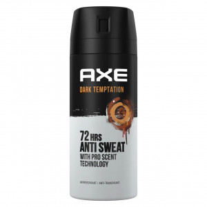 Antiperspirant spray 72hrs anti sweat dark temptation, axe, 150 ml thumb 1 - 1001cosmetice.ro