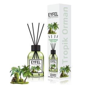 Betisoare odorizante pentru camera, Reed Diffuzer, cu miros de Padure Tropicala, Eyfel, 120 ml