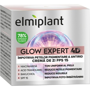 Crema de zi GLOW EXPERT 4D SPF 15 Elmiplant, 50 ml