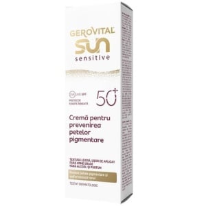 Creme fata | Crema pentru prevenirea petelor pigmentare cu spf 50, gerovital sun, 50 ml | 1001cosmetice.ro