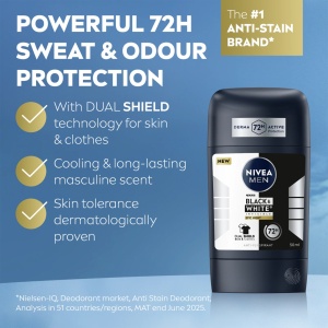 [Deodorant antiperspirant stick, black & white, invisible, epic night, nivea men, 50 ml - 1001cosmetice.ro] [3]