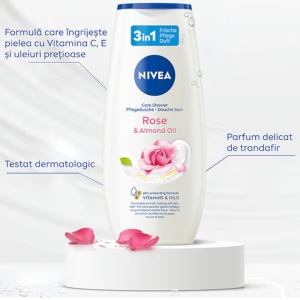 [Gel de dus rose and almond oil, nivea, 250 ml - 1001cosmetice.ro] [4]