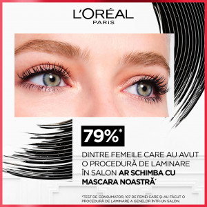 Mascara cu efect de laminare pro xxl black, l'oreal paris, 12 ml thumb 3 - 1001cosmetice.ro