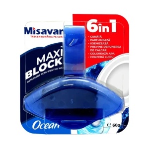 Curatenie, misavan | Odorizant 6 in 1 pentru toaleta, ocean, misavan, 60 g | 1001cosmetice.ro