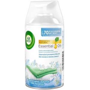 Pardoseli, air wick | Rezerva odorizant automat de camera, asternuturi proaspete si liliac alb, cu ulei esential natural, air wick, 250 ml  | 1001cosmetice.ro
