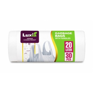 Bucatarie | Saci de gunoi cu manere, 20l, luxia, 30 bucati | 1001cosmetice.ro