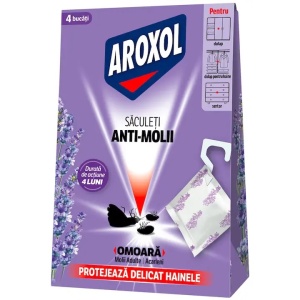 Camere | Saculetii antimolii lavanda aroxol, 4 bucati | 1001cosmetice.ro