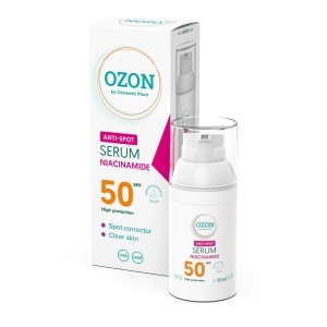 Produse plaja, cosmetic plant | Ser ozon anti-spot 30 ml cu niacinamidă si spf 50 cosmetic plant, 30 ml | 1001cosmetice.ro