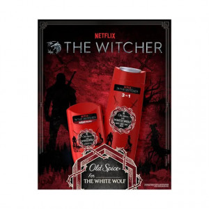 Set cadou The Witcher pentru barbati, Gel de dus White Wolf, 250 ml + Deodorant stick White Wolf, 50 ml