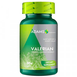 Valeriana pulbere, supliment alimentar 300 mg, Adams