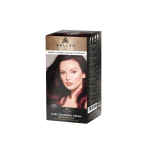 Păr | Vopsea de par 620 aubergine red, kallos, 60 ml | 1001cosmetice.ro