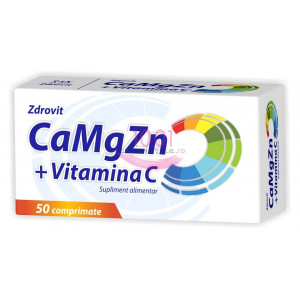 Zdrovit ca-mg-zn + vitamina c supliment alimentar cutie 50 tablete thumb 1 - 1001cosmetice.ro