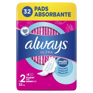 Absorbante Always Ultra Super 2, pachet 32 bucati