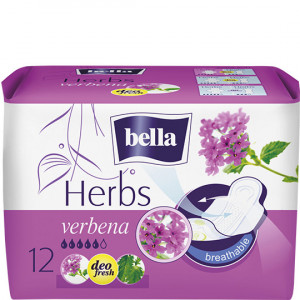 Absorbante Herbs cu extract de Verbina, sensitive deo fresh, Bella 12 bucati