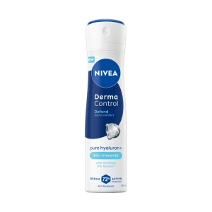 Spray &amp; stick dama | Antiperspirant 72h derma control defend extra comfort 0% alcool, nivea, 150 ml | 1001cosmetice.ro