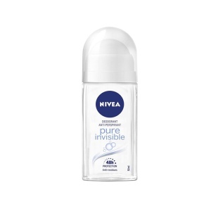 Antiperspirant roll-on Black & White Invisible Pure, 72H Active Protection, Nivea, 50 ml