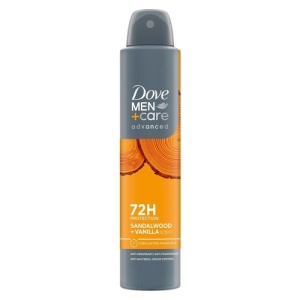 Antiperspirant spray, Sandalwood + vanilla, 72h, Dove Men, 250 ml