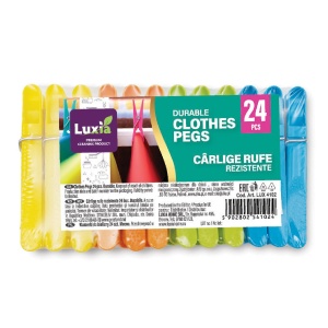 Luxia | Carlige rufe, material plastic rezistent, set 24 bucati, luxia 4102 | 1001cosmetice.ro