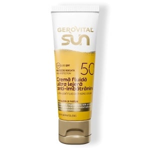 Produse plaja | Crema fluida ultra lejera anti-imbatranire, spf 50, gerovital sun, 50 ml | 1001cosmetice.ro