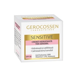 Crema hidratanta ten sensibil SPF 30 Sensitive Gerocossen, 50 ml