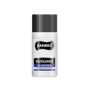 Dizolvant cu acetona, pentru lacul de unghii, Farmec, 50 ml
