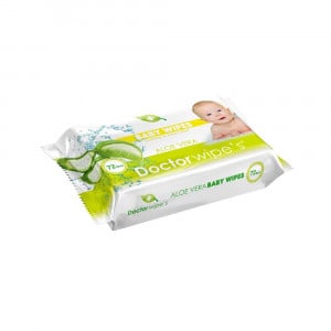 DOCTOR WIPES ALOE VERA SERVETELE UMEDE COPII 72 BUC.