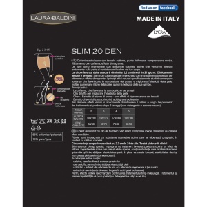 [Dres transparent cu efect de slabire 20 den slim culoare daino - bej laura baldini - 1001cosmetice.ro] [3]