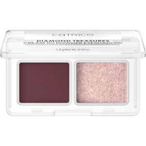 Ochi, catrice | Fard de pleoape duo cremă-pudră diamond treasures, 060 burgundy glitz, catrice, 2,8 g | 1001cosmetice.ro