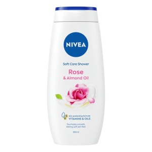 Gel de dus | Gel de dus rose and almond oil, nivea, 250 ml | 1001cosmetice.ro