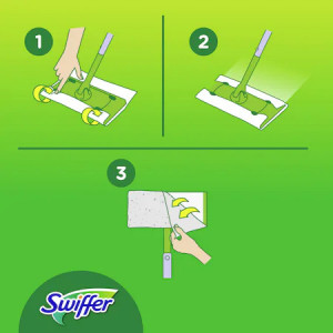 Kit de curatare dry + wet cu mop, 8 lavete uscate si 3 lavete umede, swiffer thumb 10 - 1001cosmetice.ro