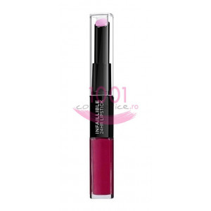 LOREAL INFAILLIBLE 2 STEP 24H RUJ ULTRAREZISTENT 214 RASPBERRY FOR LIFE