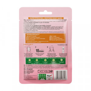 Masca servetel moisture+ cu musetel pentru calmare moisture+ garnier skin naturals thumb 3 - 1001cosmetice.ro