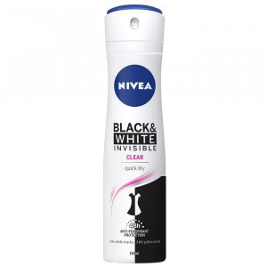 NIVEA INVISIBLE CLEAR FOR BLACK WHITE DEOSPRAY ANTIPERSPIRANT FEMEI
