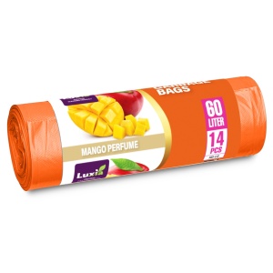 Saci menajeri cu aroma de Mango 60L, cu urechi, 14 buc., HD-LD, Luxia 4075