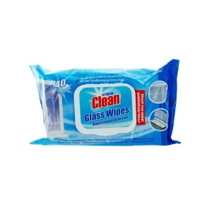 Curatenie, at home | Servetele umede cu capac, pentru geamuri si oglinzi, clean glass, pachet 40 bucati, at home | 1001cosmetice.ro